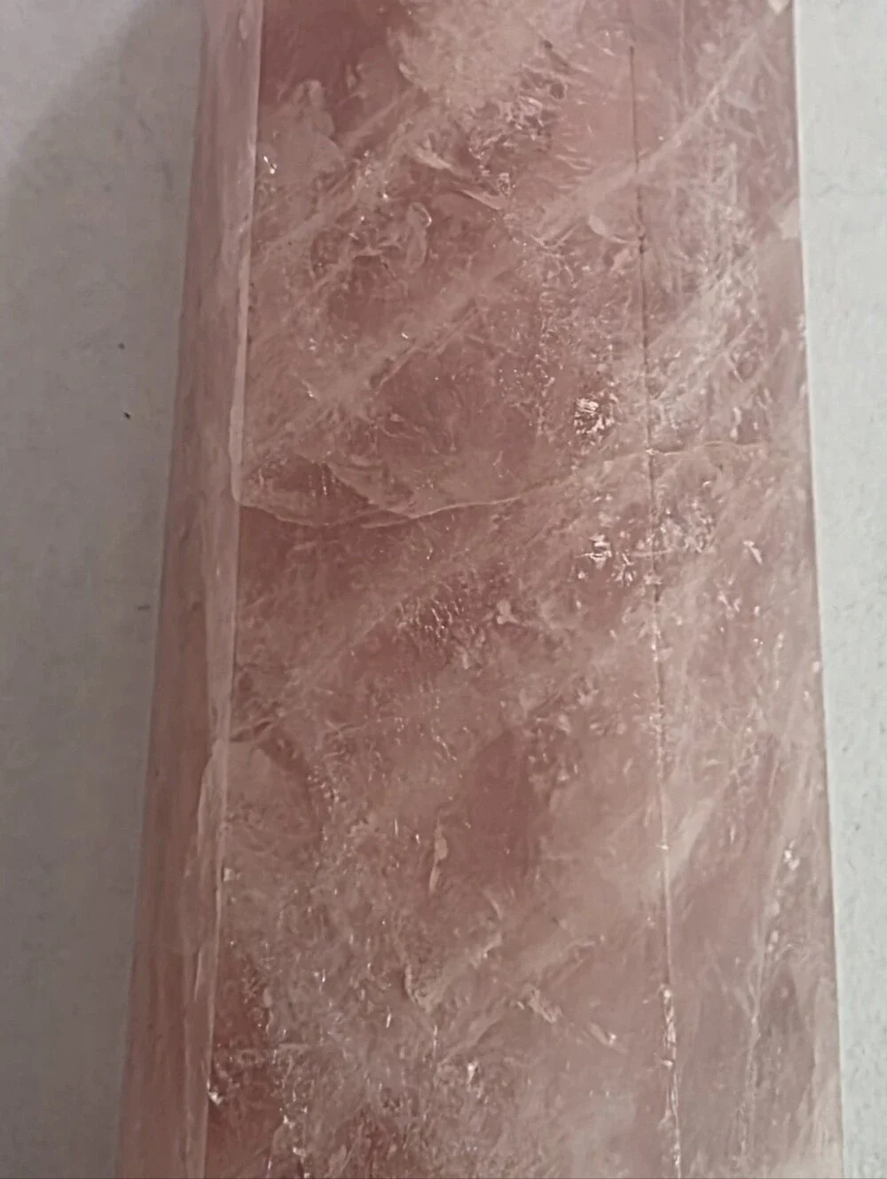 Rose Quartz Point Tower - Pink Crystal Obelisk. 5.5in High